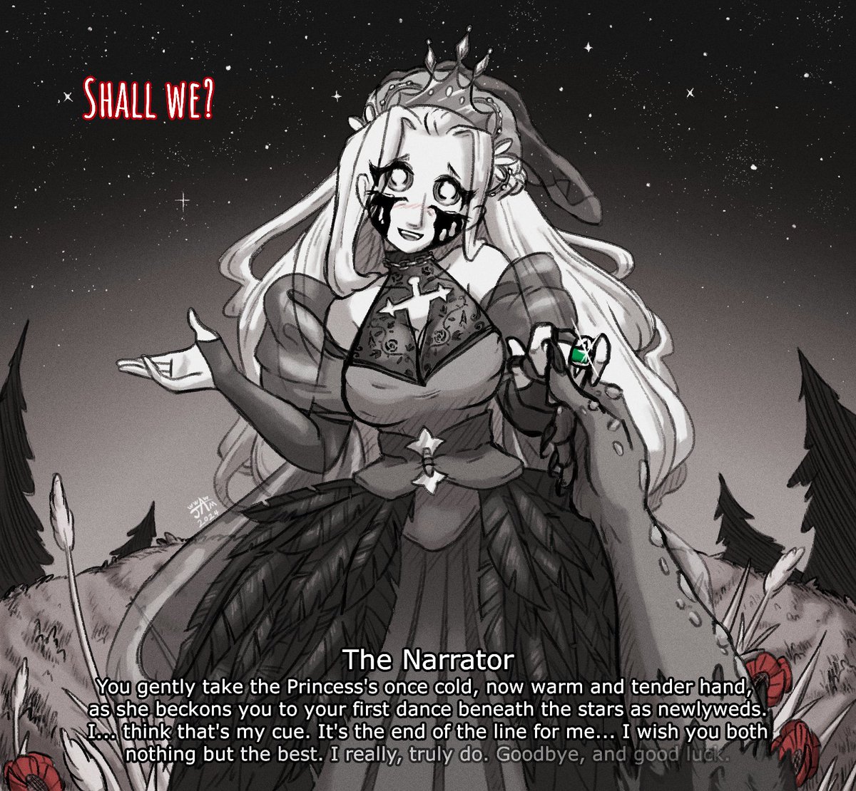 She spent what felt like forever, holding back her tears, being