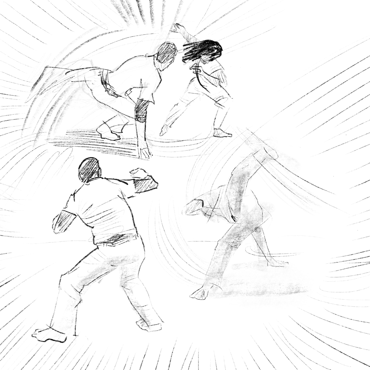 sarahdoesvoices's tweet photo. My husband loves capoeira. He did a bit in college! I very much like the musical aspect as well. Had some fun doing some studies! #capoeira #sketch https://t.co/e2eD7rXv7O