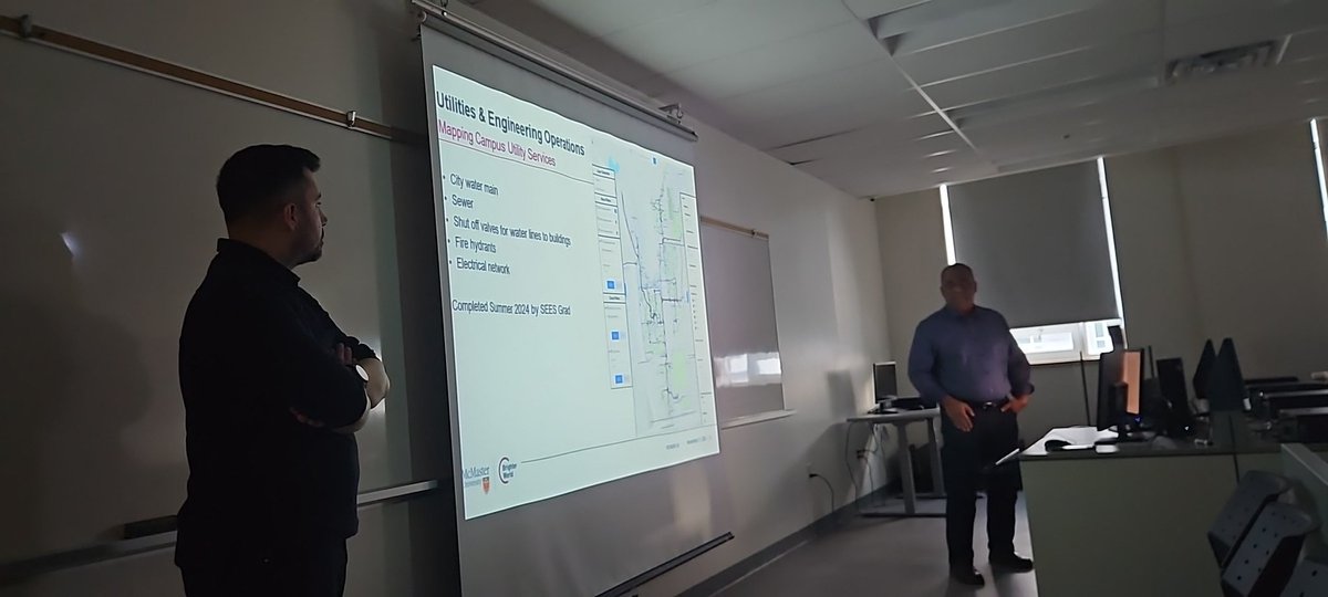 Facilities presenting how GIS is used in Facilities on campus!
