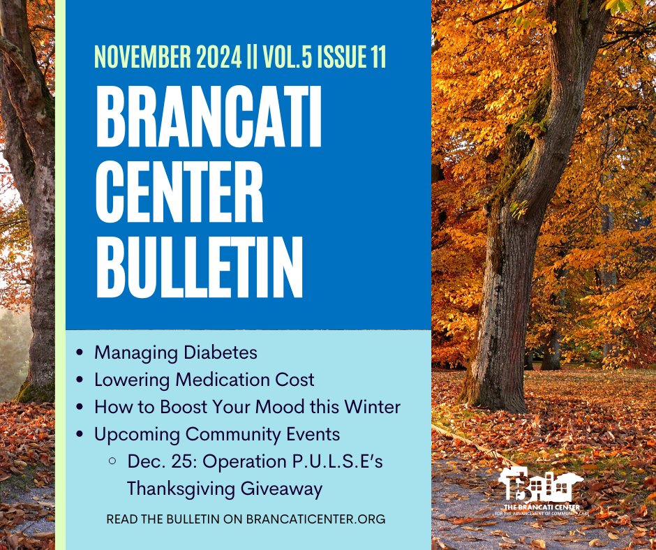 This November the Bulletin offers a few helpful guides to improve our health and wellbeing. In recognition of National Diabetes Month we address how we can better manage diabetes through daily actions. We also offer ways to help lower prescription drug costs under Medicare.