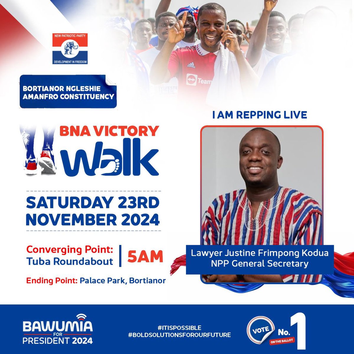 BNA Victory Walk 🔥🔥🔥🔥🔥

Our Indefatigable General Secretary <a href="/justinkfrimpong/">Justin Kodua Frimpong</a> 

#ItIsPossible 
#BoldSolutionsForOurFuture