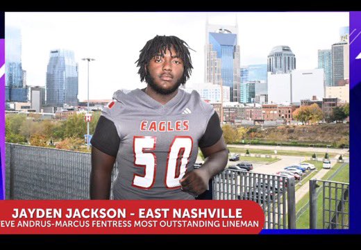 Congrats <a href="/JaydenJJacK50/">Jayden Jackson</a> on being named Most Outstanding Lineman in the City!!!
