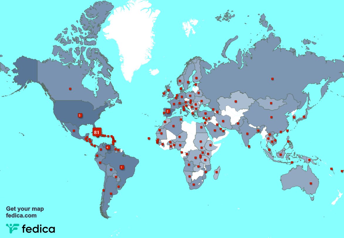 Tenemos 46 nuevos seguidores, desde Cuba 🇨🇺, y más durante la última semana fedica.com/!EarlyRetiredCC