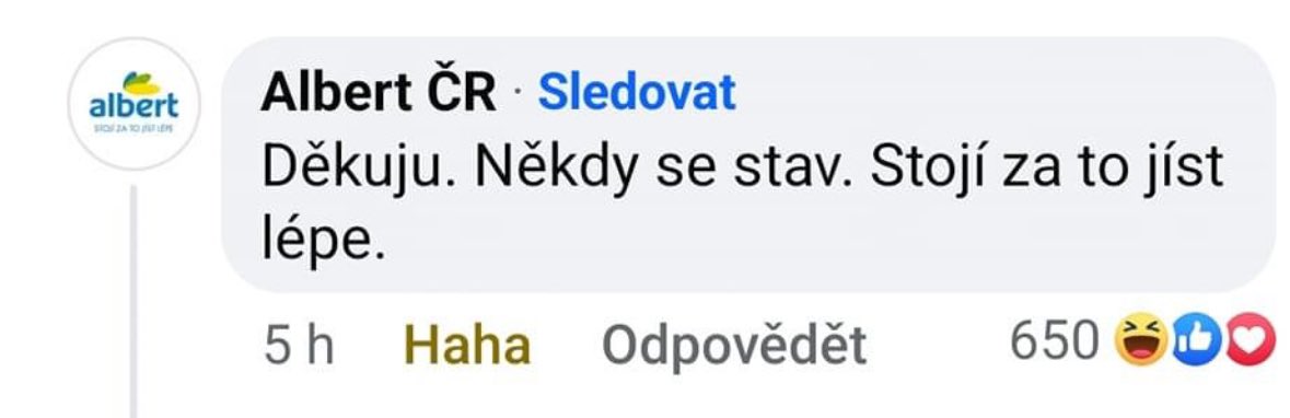 MedojedkaCZ's tweet photo. Reakce Albertu pobavila 😹 https://t.co/QJ4iNkh8It