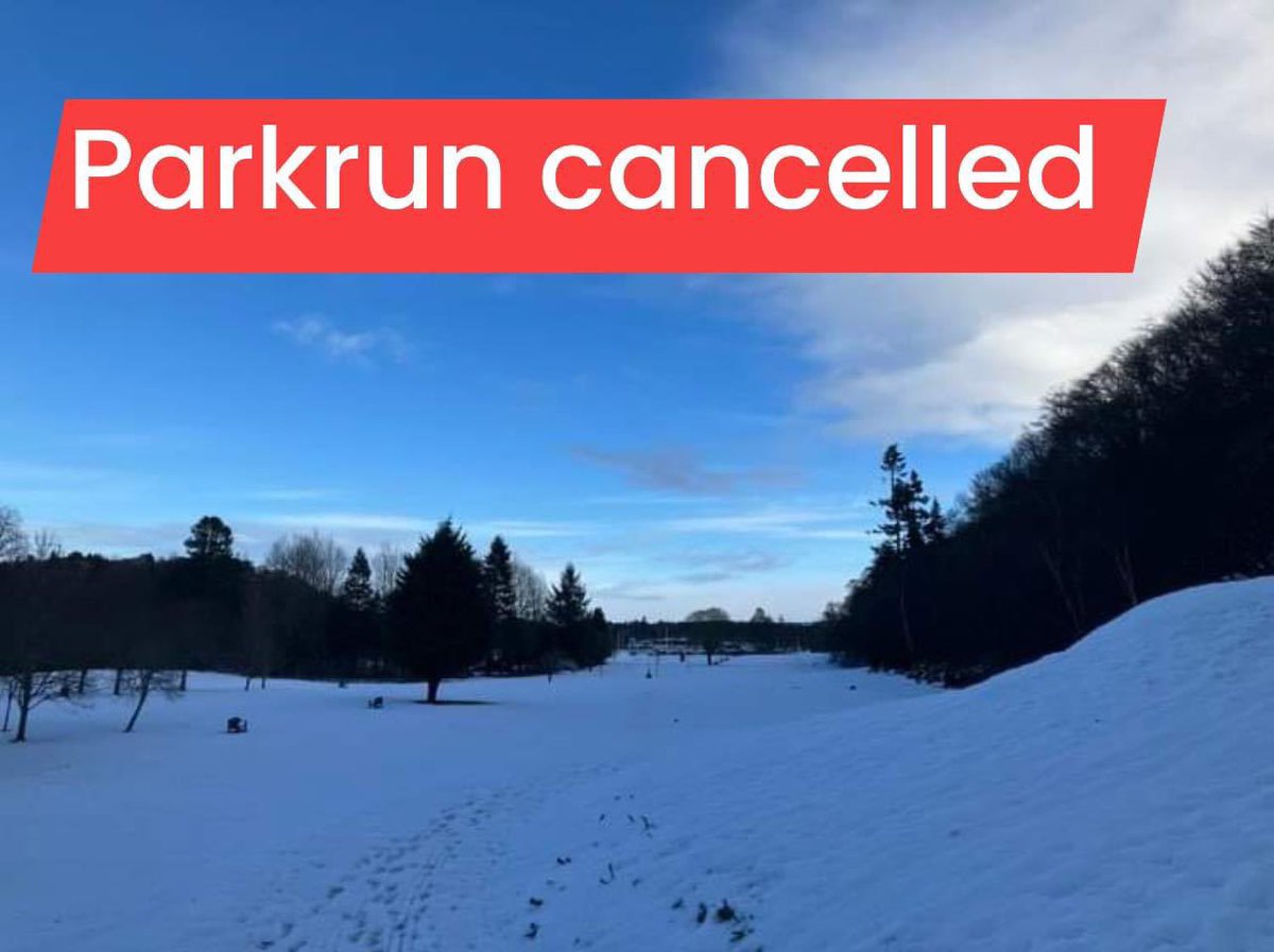 invrnessparkrun's tweet image. PARKRUN CANCELLED THIS SATURDAY ⚠️

We’re sorry to advise that our #parkrun will not take place on Saturday morning due to safety concerns.

Low temperatures are predicted tonight and tomorrow night, likely leading to ice forming on the course, with weather warnings on Sat too.