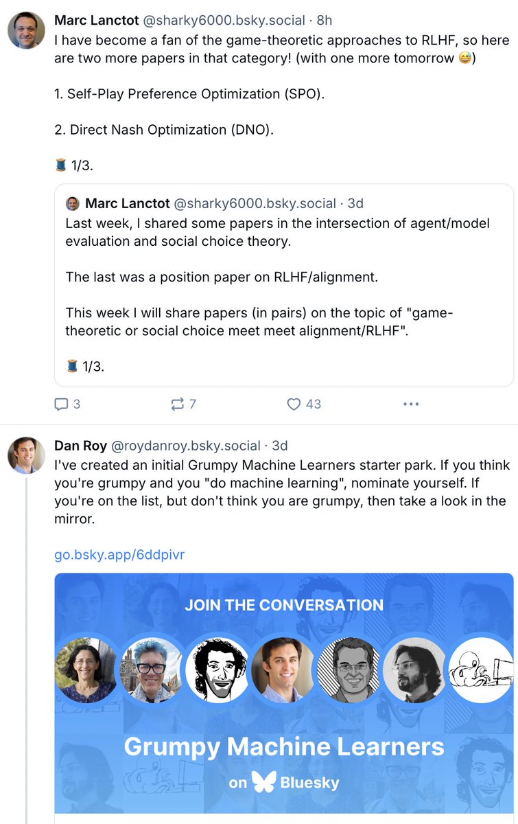 Narrative on X: 🦋 has no AI/ML and just talks about itself
My actual feed on 🦋: