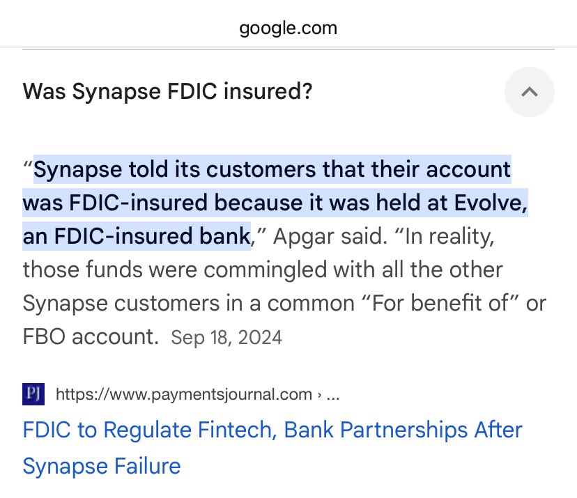 MoneyMattersMo's tweet photo. Yotta banking app said customers were FDIC insured through their bad business partner, but it turns out the convoluted structure of the business may make that a false &amp; misleading claim. Yotta to be held accountable! #yotta #grahamstephan #youtube #scandal #banking #ponzischeme https://t.co/TeQ9UQ7Lrz