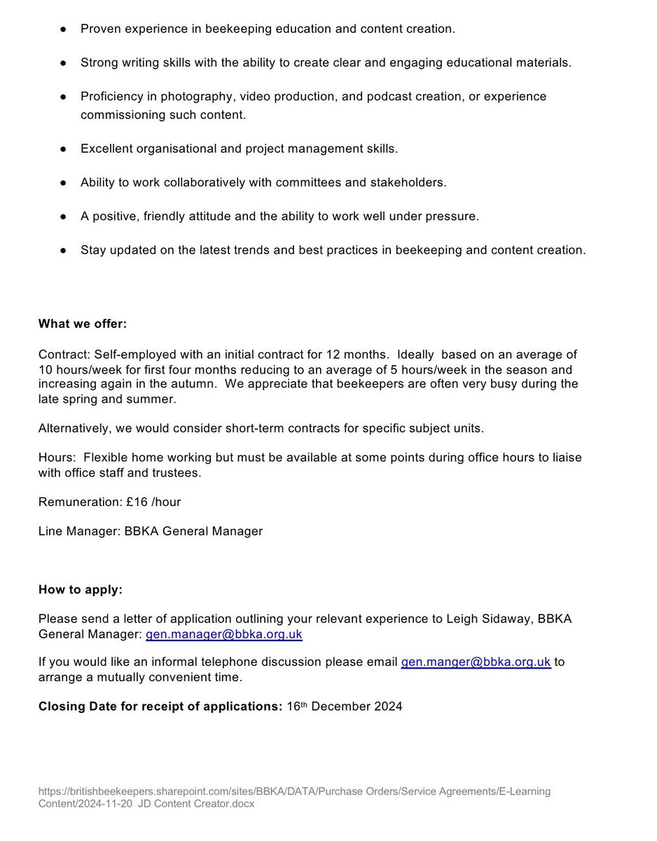mid_bee's tweet image. The BBKA Learning Online platform has been created by the Education &amp;amp; Husbandry Committee to provide a resource for both members and association officers

The BBKA are seeking members who have a passion for education and content creation