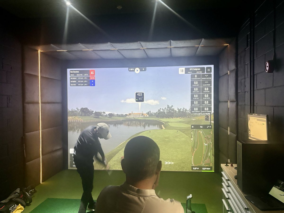 Members of our Men’s Scratch team had a blast playing Augusta and Sawgrass in our swing studio tonight