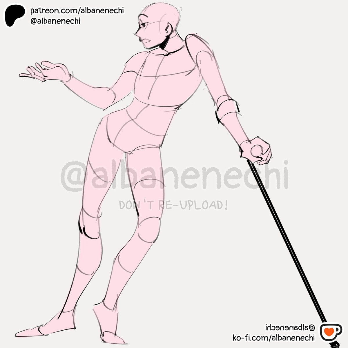 albanenechi ✦ bases & poses for reference tweet media