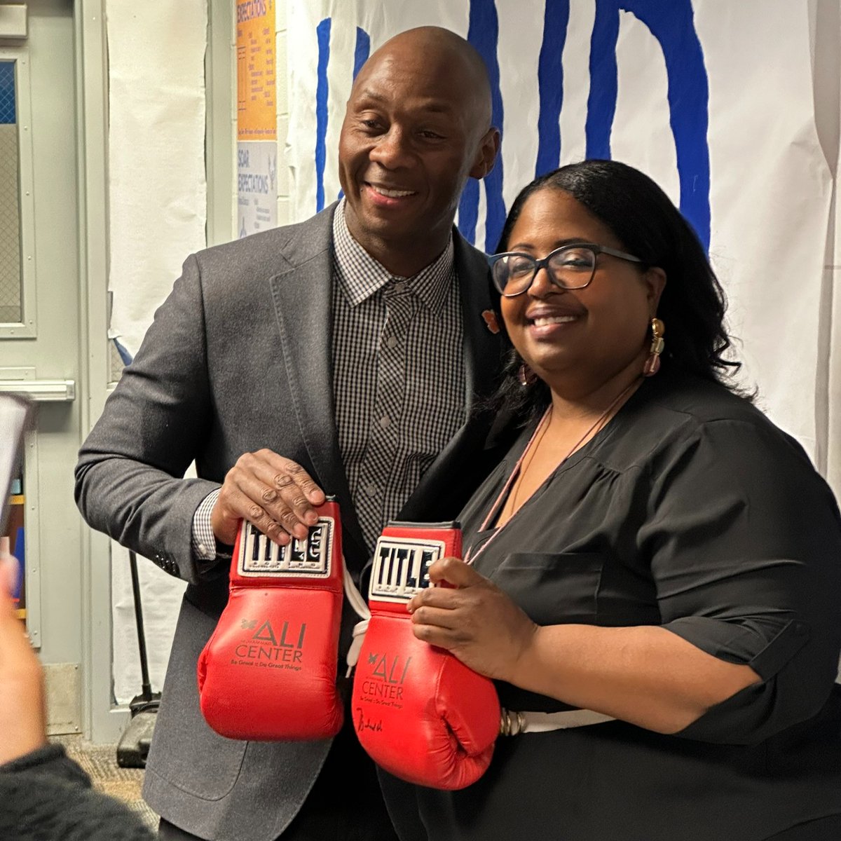 So grateful to be welcomed to <a href="/WestportMS/">Westport Middle</a> today, where our President and CEO <a href="/DeVoneHolt/">DeVone Holt</a> spoke with Black Student Union members on his journey becoming the leader of the Muhammad Ali Center and how Muhammad's Six Core Principles can help students achieve their own greatness.