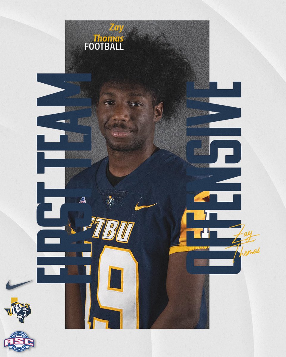 ETBU_Football's tweet photo. Congratulations to our First Team All-ASC Selections!

#TexasTigers #903Chaos https://t.co/J0gpCBpDnU
