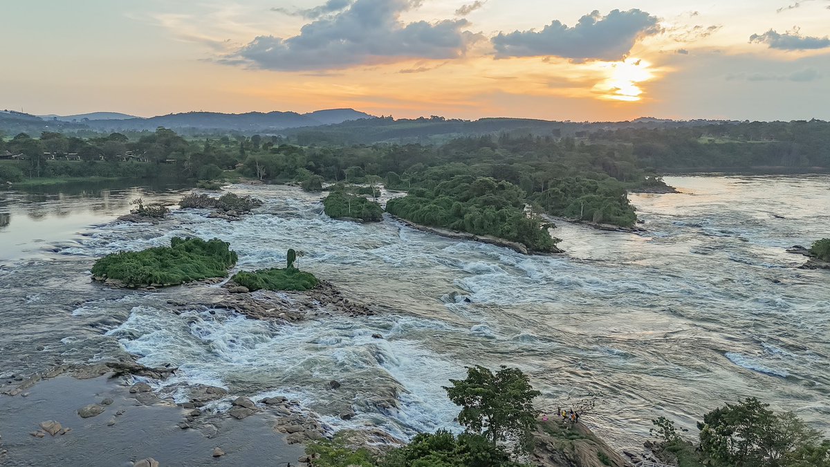 Flying over Busowoko Falls.