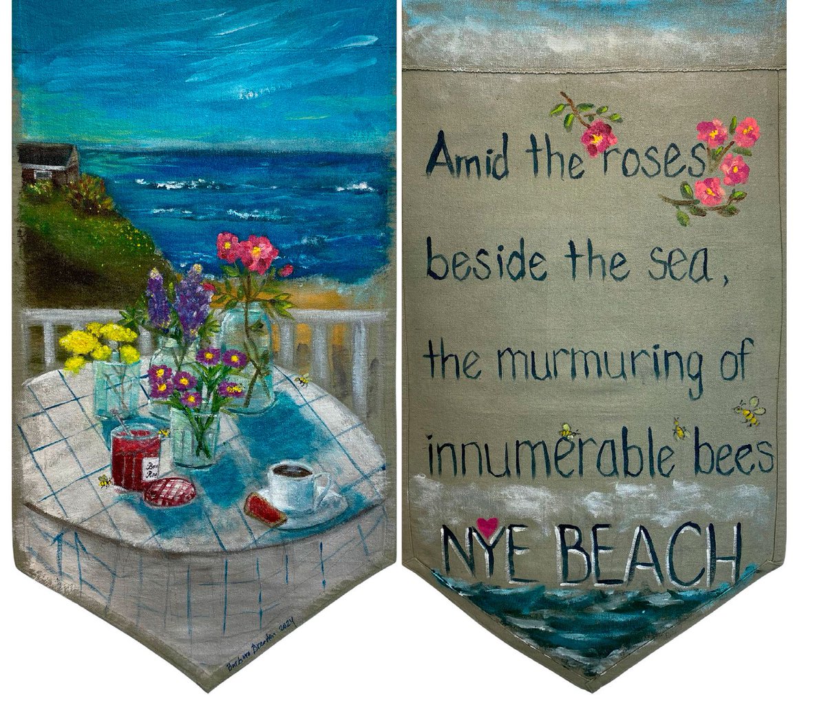 Newport, Oregon’s Nye Beach is auctioning off their banners after bringing the community together to celebrate and enjoy the art with a kick-off party. 🏖️🎊 #CommunityArt #ArtAcution #LightPoleBanners 
bit.ly/3CpMxgI