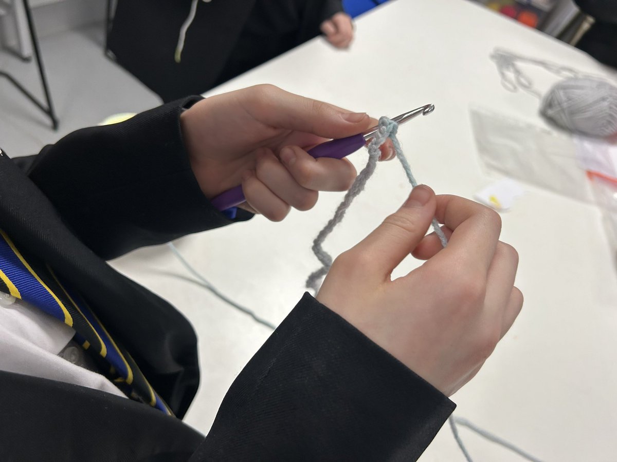Our crochet club is at full speed! They are loving it. A massive thank you to Miss Steele for running this hugely popular enrichment activity. #TeamDLA #crochet #enrichment
