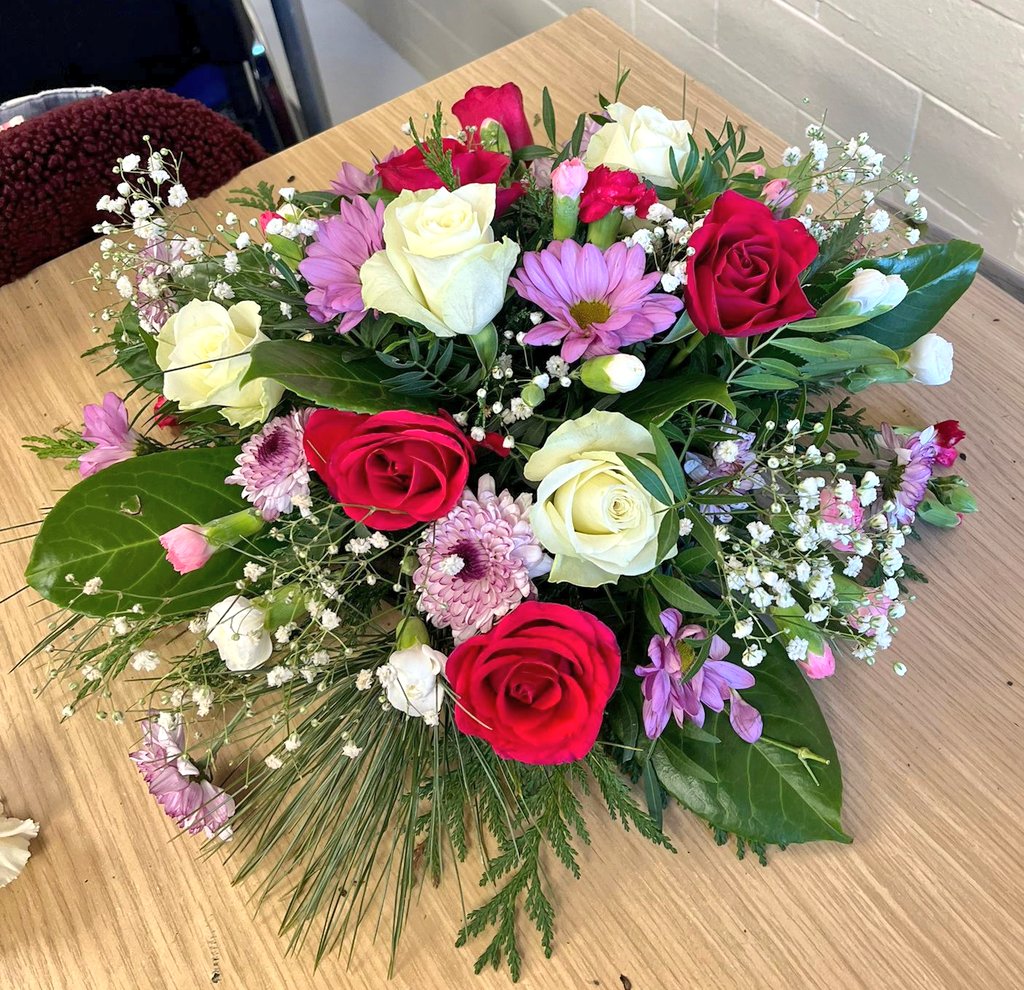 After studying tasters with Stand Up Sisters ladies will at times go on to independent study. Here is a beautiful bouquet created by a lady we work with during an independently studied Floristry Course <a href="/BoltonCollege/">Bolton College</a> bonnie or what?!