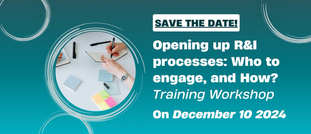 We're glad to announce a new REINFORCING training workshop!

🗓️ December 10th
🕰️ 15:00-16:30 CET
📍 online

It's titled "Opening up R&amp;I processes: Who to engage, and how?" and focuses on how to involve the right audiences in #ORRI processes.

🔗 reinforcing.eu/news/opening-u…