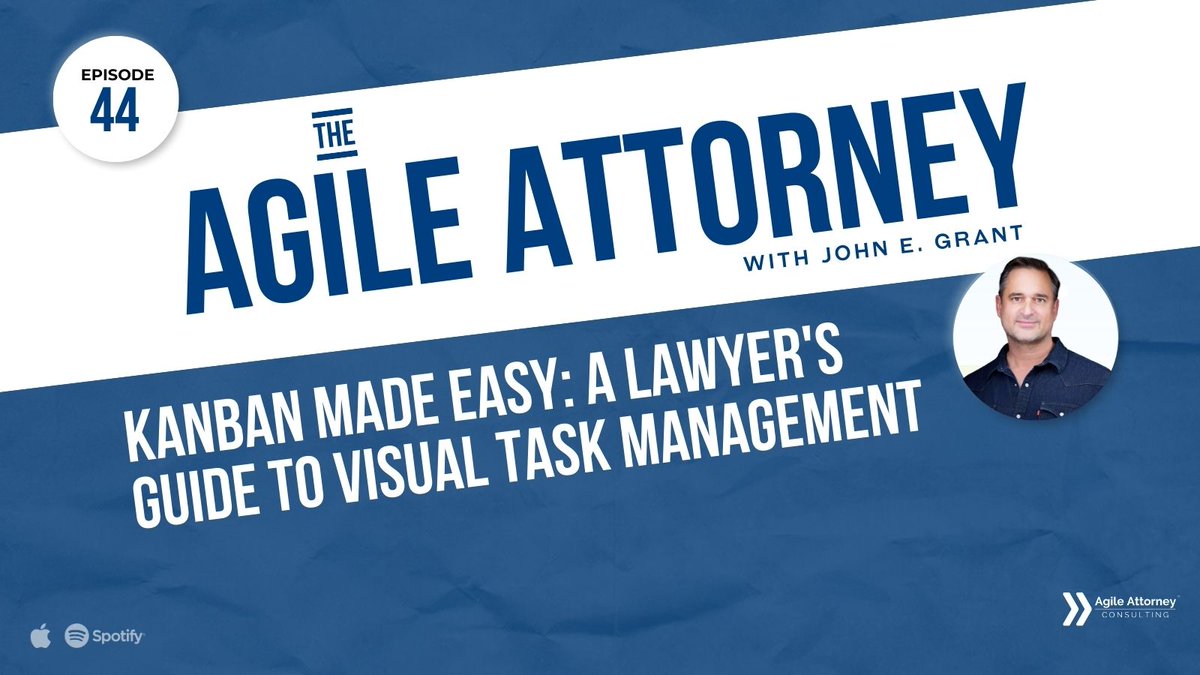 Buried in work? Learn how a simple Kanban board can help you tackle that overwhelming to-do list. From sticky notes to digital tools, get practical tips for managing your law practice workflow more effectively.  agileattorney.com/44?utm_campaig…