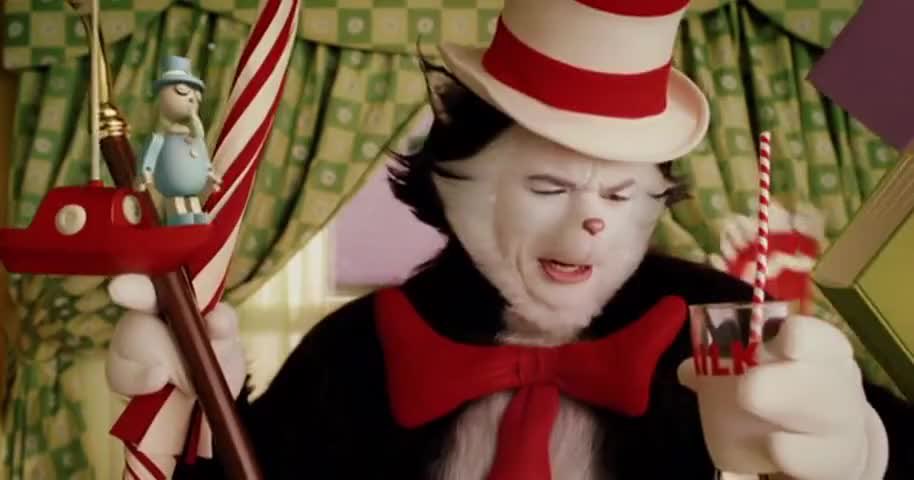 CatInHatFan's tweet photo. HAPPY 21ST ANNIVERSARY TO THE CAT IN THE HAT!

The film is now legally old enough to drink. No drinks containing dairy, though, gums up the works. https://t.co/mr6XyByJqj