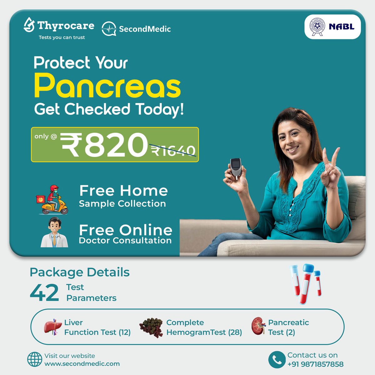 second_medic's tweet photo. Your health is priceless! 💪 #SecondMedic offers full pancreas care with screenings, blood tests &amp; free doctor consultations. 🩸 #Prevention is the key to #wellness - start today!

#PancreaticHealth #WellnessJourney #HealthGoals https://t.co/rCbjBe8vgb