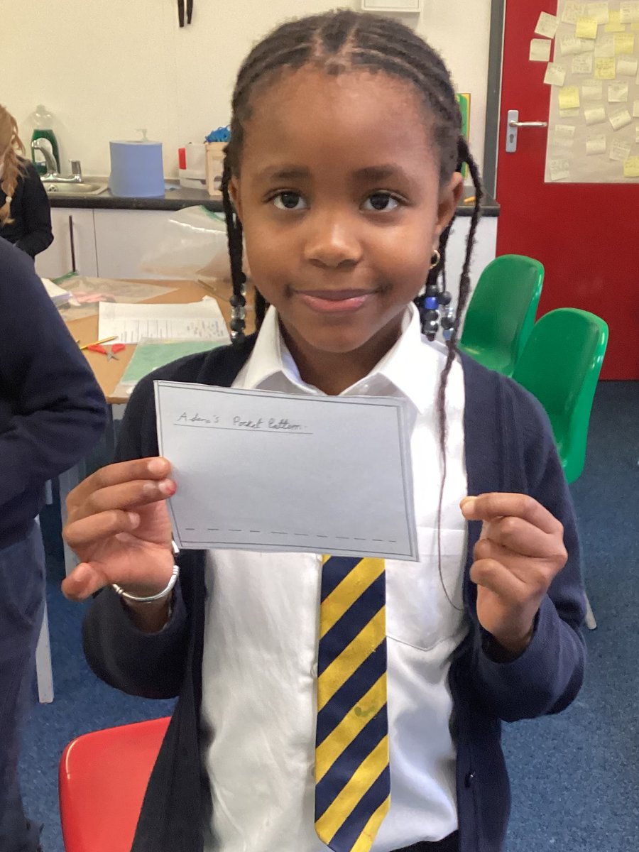 PrestonParkPrim's tweet image. Year 3 have been learning pattern cutting skills. They drafted ✏️ their pocket patterns ready to be cut ✂️ out of fabric next week! #patterncutting #PrimaryDT