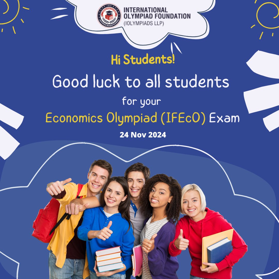 iof_education's tweet image. To all students,
Best of luck for your Economics Olympiad (IFEcO) exam today! Stay confident and ace it like a pro! 

Don’t miss updates on upcoming exams: iof.education/page/datesheet

#EconomicOlympiad #OlympiadExam #FutureChampions #StudentGoals #ExamSeason #IOFOlympiads #Students
