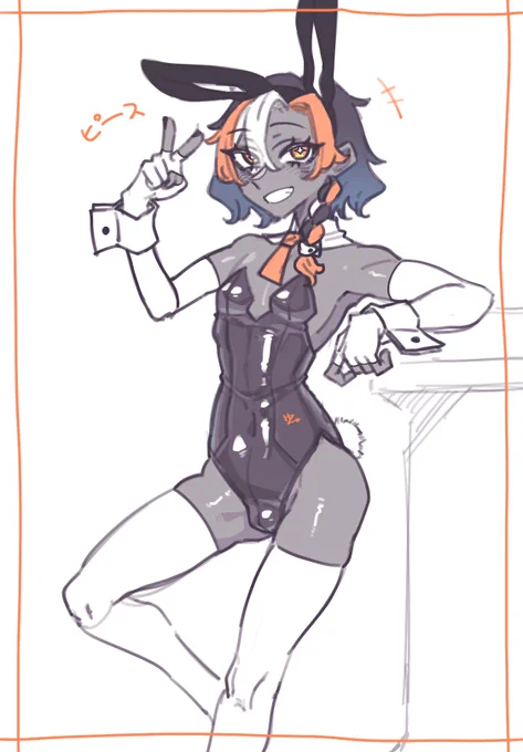 寝る前に落書き#バニーボーイ #BunnyBoy 