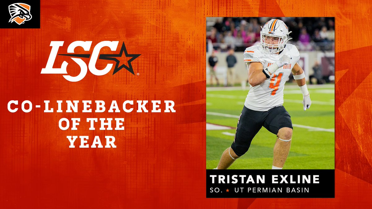 UT Permian Basin's Tristan Exline is the 2024 Lone Star Conference Football Co-Linebacker of the Year. 🏈🤩

🔗 bit.ly/4eEER7R

#LSCfb #D2fb