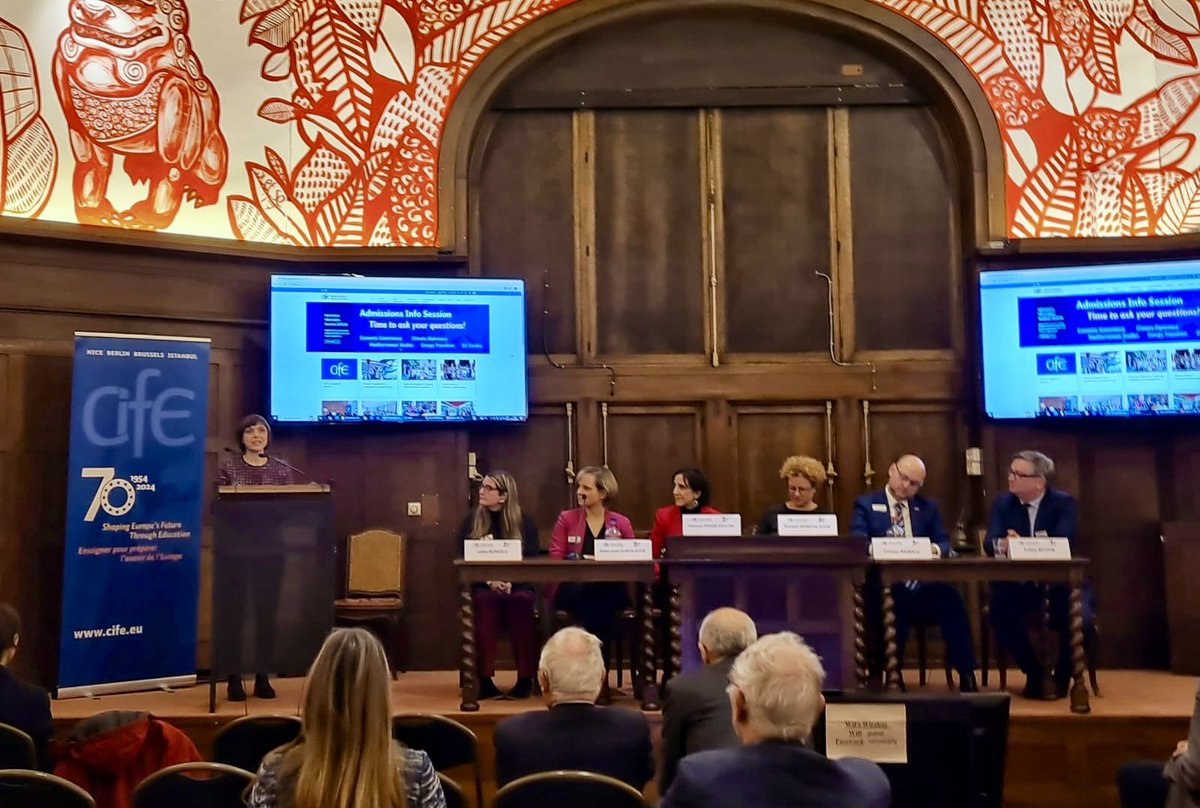 UA_EUMission's tweet photo. “Education is an essential part of Ukraine’s resilience as we fight back the Russian war of aggression and prepare for the EU accession negotiations” – Deputy Head of Mission @OksanaDiakun at @CIFE_EUstudies 70th anniversary conference "Shaping Europe’s Future Through Education". https://t.co/h3Fih1UVHZ