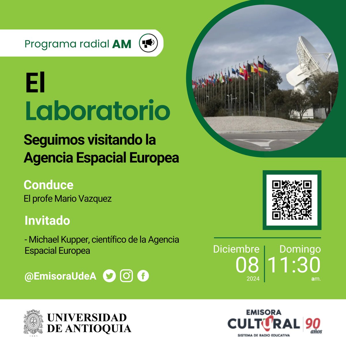 emisoraudea's tweet photo. #ElLaboratorio | 🔭🌌 Con la Doctora Gissel conversamos sobre galaxias y aprovechamos para seguir escuchando a nuestro amigo Michael Kupper de la ESA.
@laboratorioCEN @profe_vazquez

🎧📻 Escúchanos: https://t.co/3LpjRlaZQv
#EmisoraUdeA #91AñosConVozUdeA https://t.co/EB1RE1OqP3