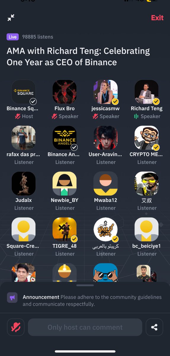 Nice to speak with CEO of Binance <a href="/_RichardTeng/">Richard Teng</a> it was a wonderful session and special thanks to the host <a href="/jessicasmw/">Jessica Walker</a>  for nicely conducting the space 😊❤️

Thanks <a href="/binance/">Binance</a> <a href="/BinanceDesi/">Binance South Asia</a>