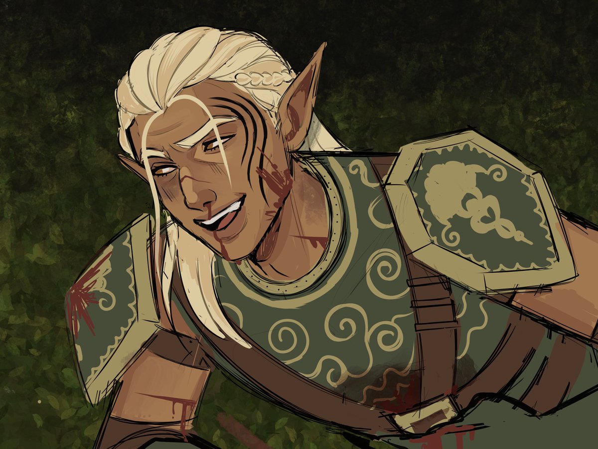 hashwhiplash's tweet photo. a zevran from last night 

#zevran #DragonAge https://t.co/w5dImgahT0