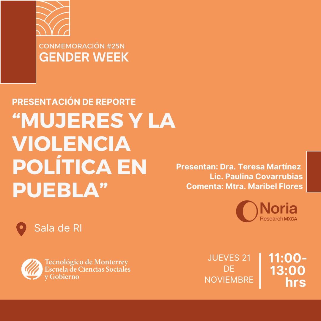 Noria_mxac's tweet photo. ¡Es hoy! 🎉

Acompañamos a la presentación de nuestro #MujeresyViolenciaPolíticaPuebla en el Tec de Monterrey Puebla.

🗓️ Jueves 21 de noviembre
⏰11:00 hrs https://t.co/Di8wt0MXlB