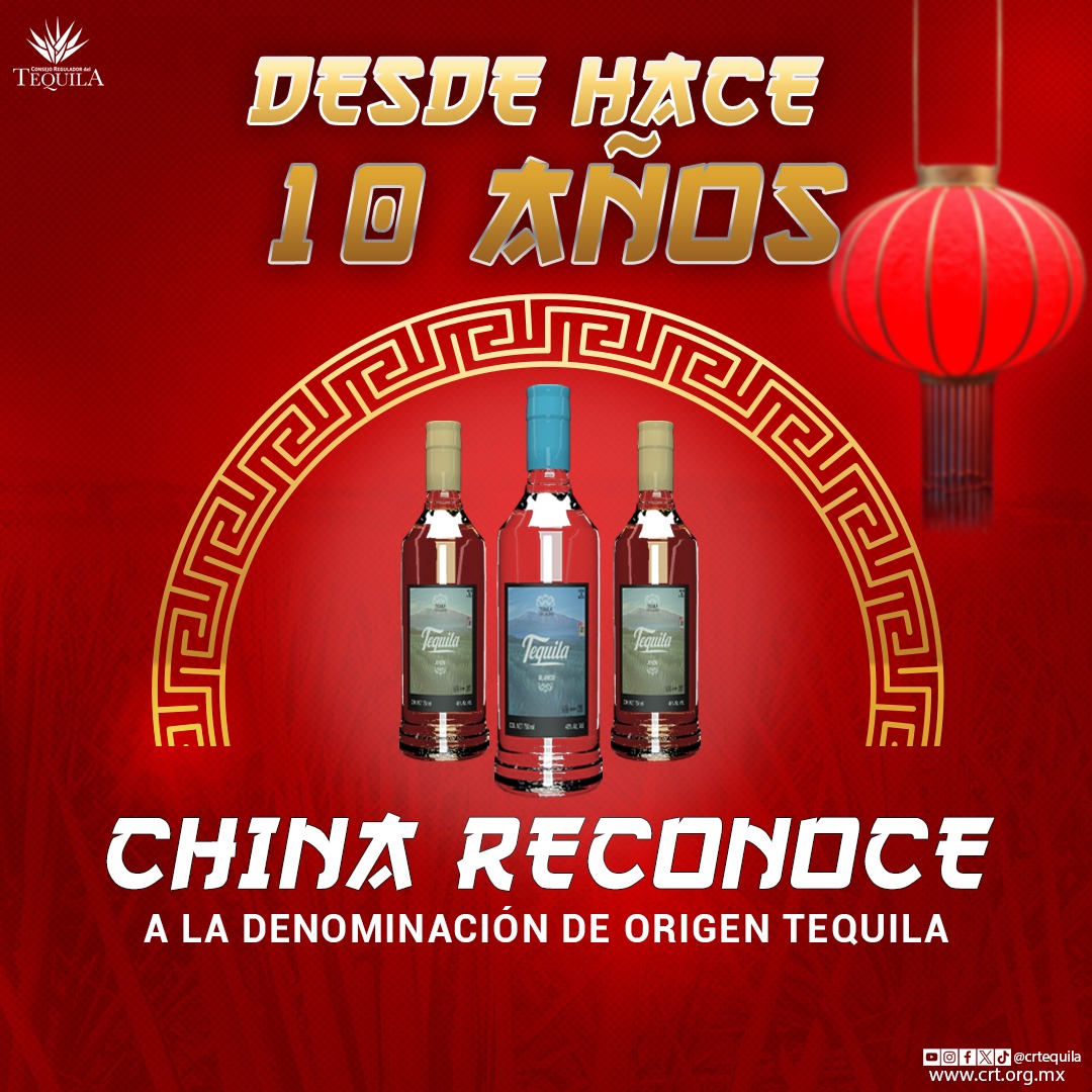 CRTequila's tweet photo. #SabíasQué En noviembre, pero del año 2014,  fue reconocida la Denominación de Origen Tequila en #China.

Consolidándose la presencia del #Tequila en Asia, fortaleciendo su prestigio y percepción como un producto inspeccionado, analizado y certificado por el CRT. 

#DOT #CRT https://t.co/iLBbeDfajR