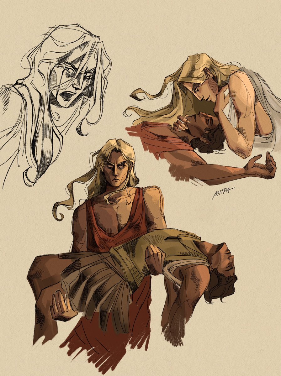 Achilles &amp; Pat sketches
#iliad #greekmyth #tsoa #achilles #patrochilles #songofachilles