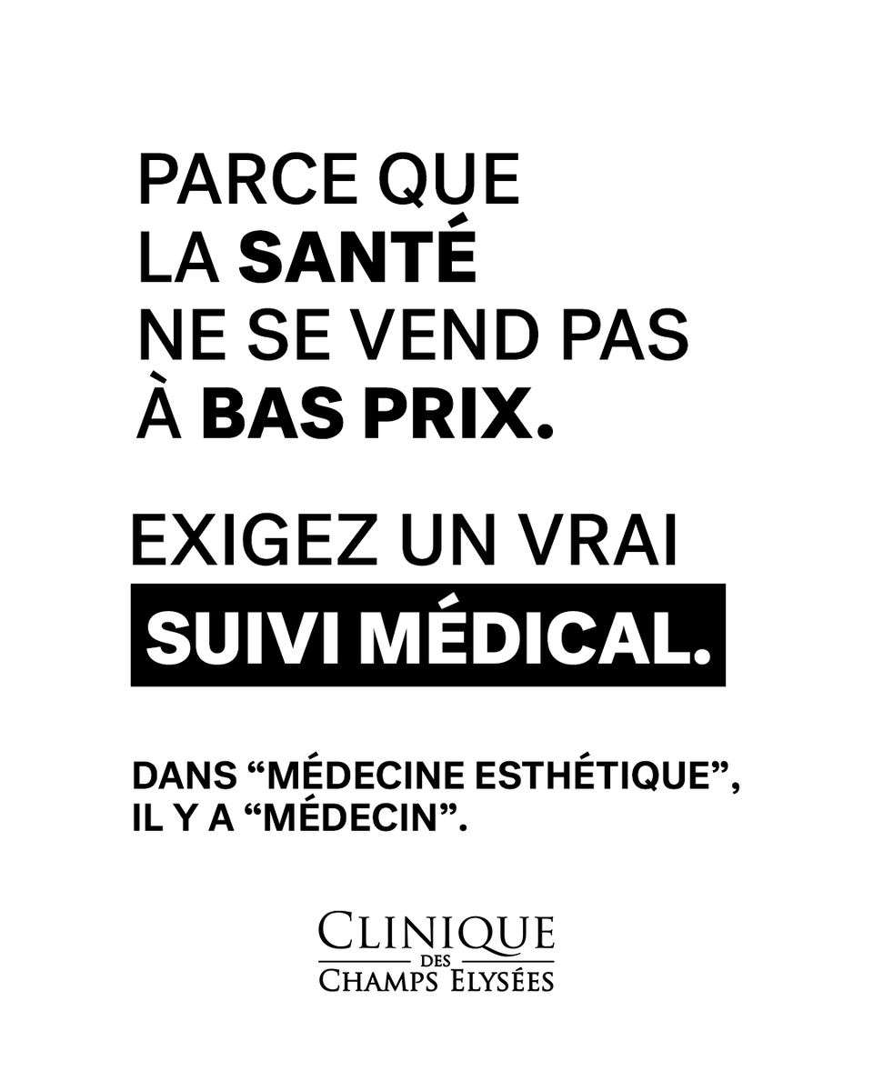 SAFE FRIDAY : Quand l’éthique prime sur les promotions
Face aux dérives du #BlackFriday, nous lançons le Safe Friday, une alternative responsable pour replacer la sécurité au cœur de la médecine esthétique
Parce que la santé ne se brade pas.
#MédecineEsthétique #Éthique #BienÊtre