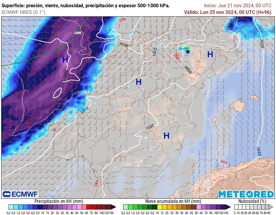 RedmeteoP's tweet photo. 📷 A vindeira fronte activa chegará na tarde do domingo, e chegará tras unha surada que durará máis de 24 horas. Xa dende a noite do venres e ata que pase dita fronte, o vento do sur vai soprar con forza en toda #Galicia, será unha fin de semana ventosa. https://t.co/8Dnt9qkO3j