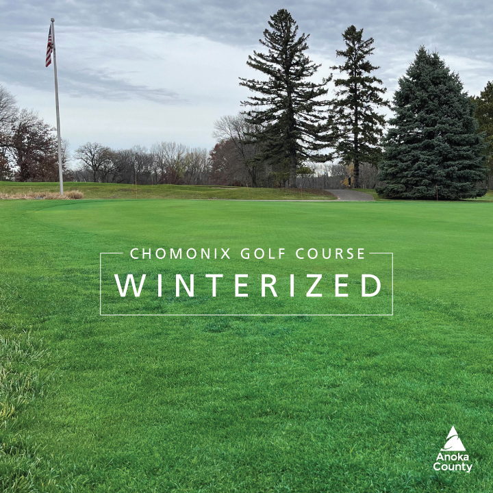 Our winterization checklist is complete! ⛳❄️✔️ 

The irrigation system was blown out and a bright green application was sprayed on the greens, tees, and fairways. This helps protect the turf from winterkill and snow mold ensuring the course looks great in the spring. #chomonixgc