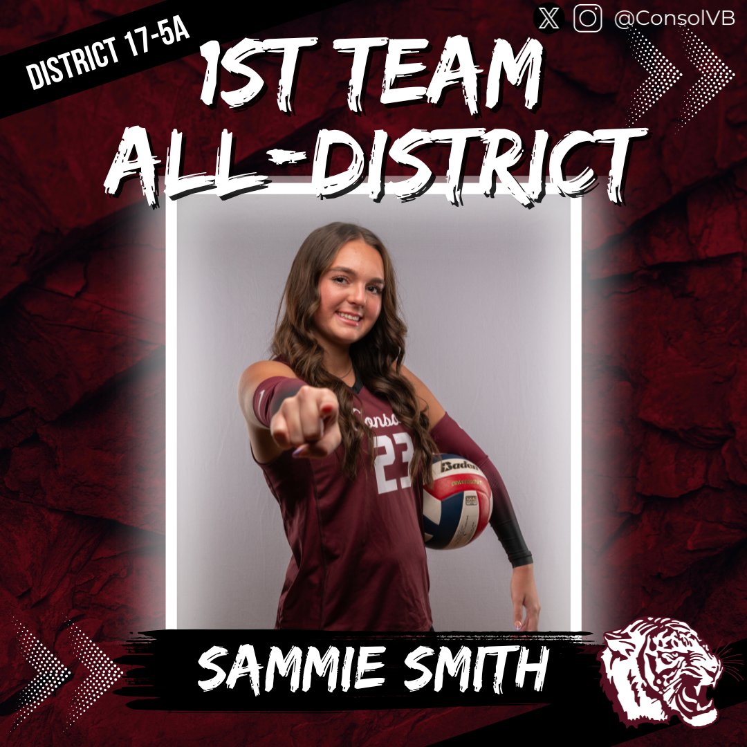 🚨1st Team All-District🚨

Congrats to Mia Cross, Zoey Montgomery and Sammie Smith for earning 1st Team All-District Honors.

These 3 rarely came off the court, and were paramount to our success this year.

Congrats on an amazing season!

<a href="/ConsolHS/">A&M Consolidated HS</a> <a href="/AMCHSTigerClub/">Consol Tiger Club</a> <a href="/CSISDAthletics/">College Station ISD Athletics</a>