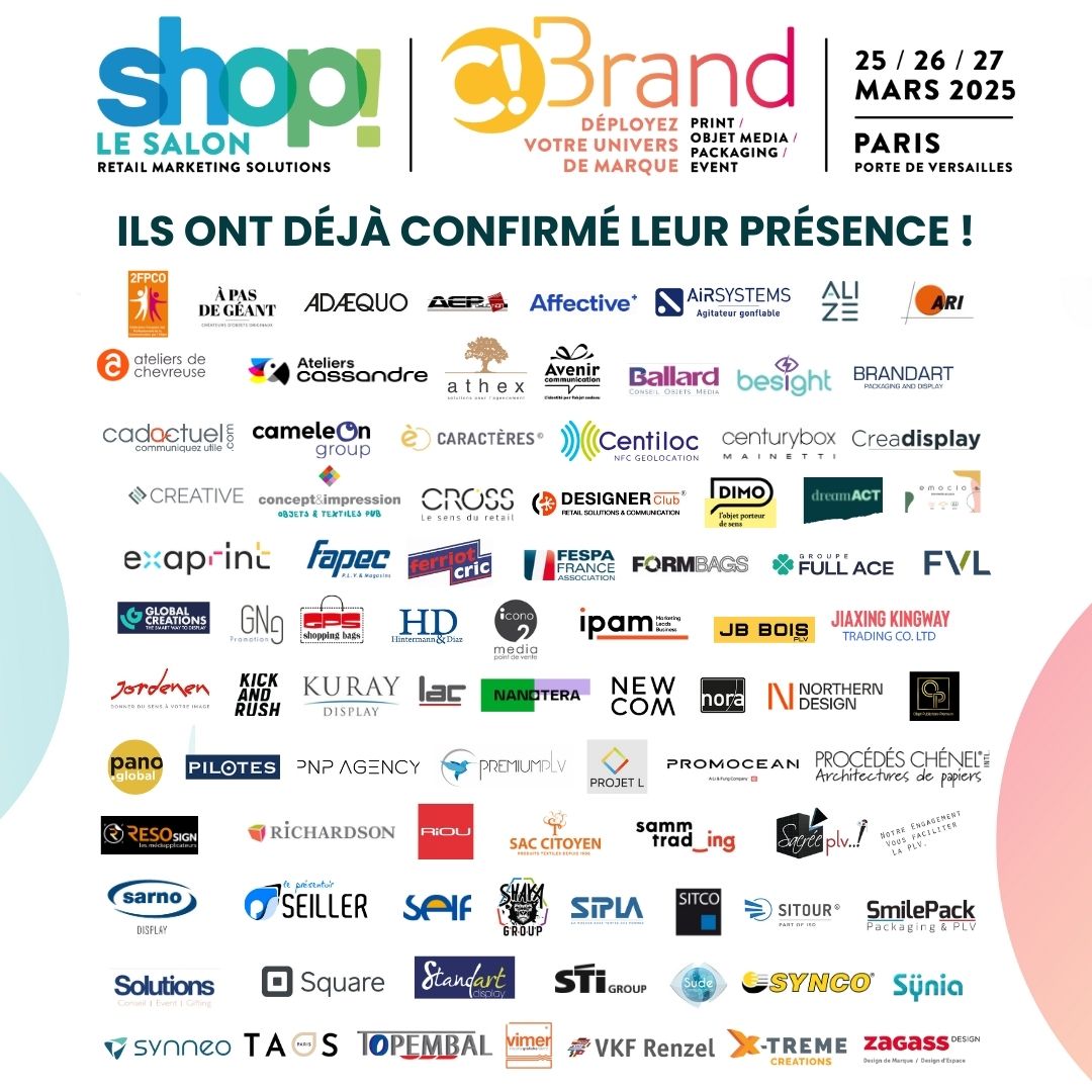 ✨Rejoignez #CBrand x <a href="/SHOP_LeSalon/">Shop! Le Salon</a>, le RDV incontournable de 2025 !
PLUS DE 100 EXPOSANTS CONFIRMÉS
Une offre complète et innovante en communication visuelle, packaging, ennoblissement, objets média, enseignes, signalétiques, event...
📅25>27 mars 2025 
salon-cbrand.com/exposer/telech…