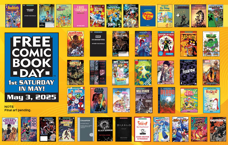🚨THE FULL LIST IS FINALLY HERE!🚨

We're so excited to finally reveal the full line-up of all 46 #FCBD2025 comics! It's a mighty good-looking list, too 😏 

Link in comments for more info and a closer look at the covers!