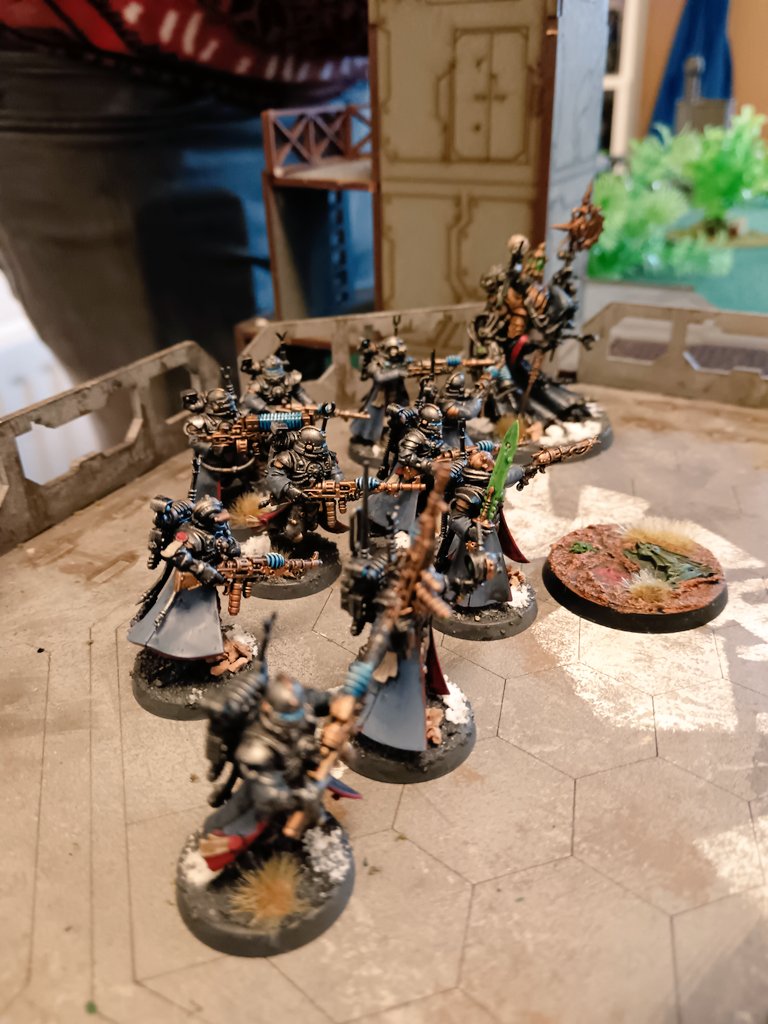 DiceNEasyGames's tweet photo. Good to get a game on the table yesterday. Played @onepagerules  #Grimmdarkfuture with @rok_minis https://t.co/yhqwPxWgSa