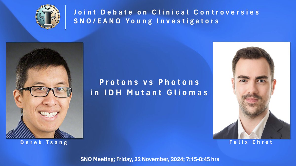 Jan-Michael Werner (@jan_m_werner) on Twitter photo Mark your calendars 🗓️ Start your Friday at #SNO2024 with an active joint debate on clinical controversies, feat. <a href="/detsang/">Derek Tsang</a> and <a href="/FelixEhretMD/">Felix Ehret</a> on #protons vs. #photons. 👉🏼 7:15 ⏰ <a href="/NeuroOnc/">SNO</a> <a href="/EANOassociation/">EANO</a> Mark your calendars 🗓️ Start your Friday at #SNO2024 with an active joint debate on clinical controversies, feat. <a href="/detsang/">Derek Tsang</a> and <a href="/FelixEhretMD/">Felix Ehret</a> on #protons vs. #photons. 👉🏼 7:15 ⏰ <a href="/NeuroOnc/">SNO</a> <a href="/EANOassociation/">EANO</a>