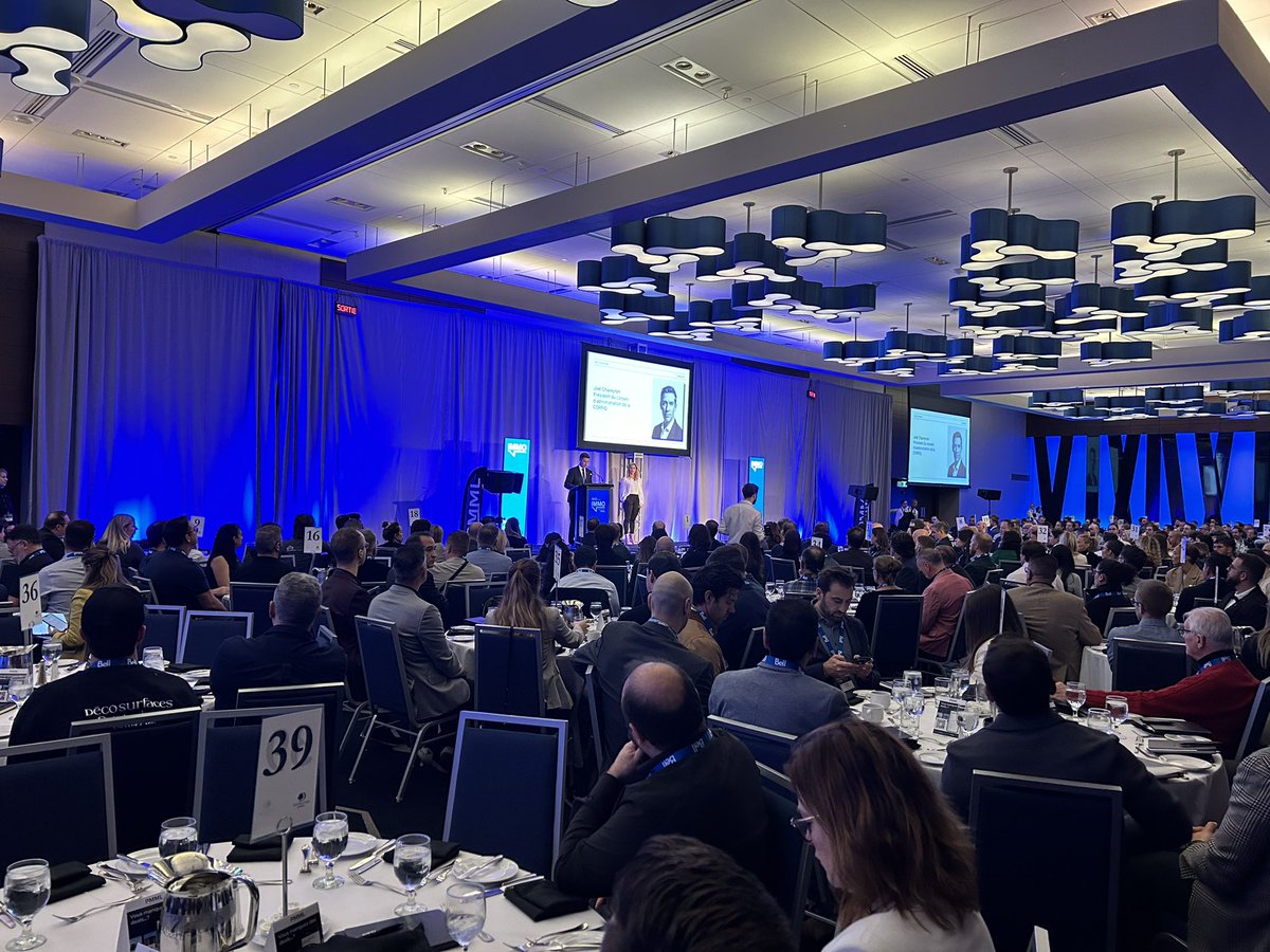 Début de la journée avec le mot d'ouverture de Joël Chareyron, président du conseil d’administration de la <a href="/corpiq/">CORPIQ</a>. #immo2024