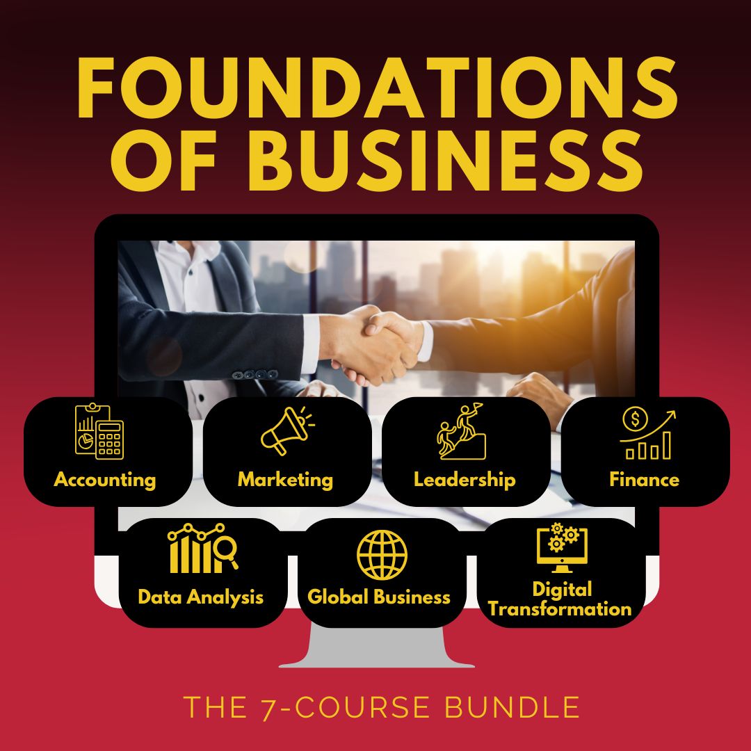 ExecEdSmithUMD's tweet photo. Elevate your career with the "Foundations of Business" 7-course pack! Taught by Smith's MBA faculty, this online program unlocks the key to success in various business realms. Secure your spot now and enjoy a 15% discount on the entire pack! Learn more at https://t.co/UKizFWDpLC https://t.co/dD65aWbj6Y