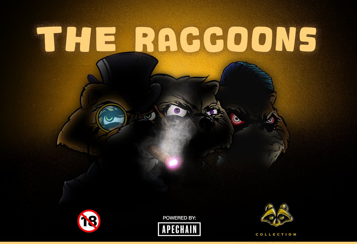 F*CK IT! The Raccoons are launching collection on APECHAIN.

After 2 years of preparation through the Bull &amp; Bear markets, IT'S TIME. Get ready for probably The Best Gin and The Best Community in web3—maybe even more??? 👀
 
RT &amp; Drop your wallet in the comments | Cheers ⭐️