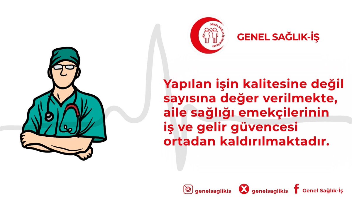 genelsaglikis's tweet photo. Yapılan işin kalitesine değil sayısına değer verilmekte, aile sağlığı emekçilerinin iş ve gelir güvencesi ortadan kaldırılmaktadır.
#SağlığaBakanArıyoruz https://t.co/elv3A7QBrM