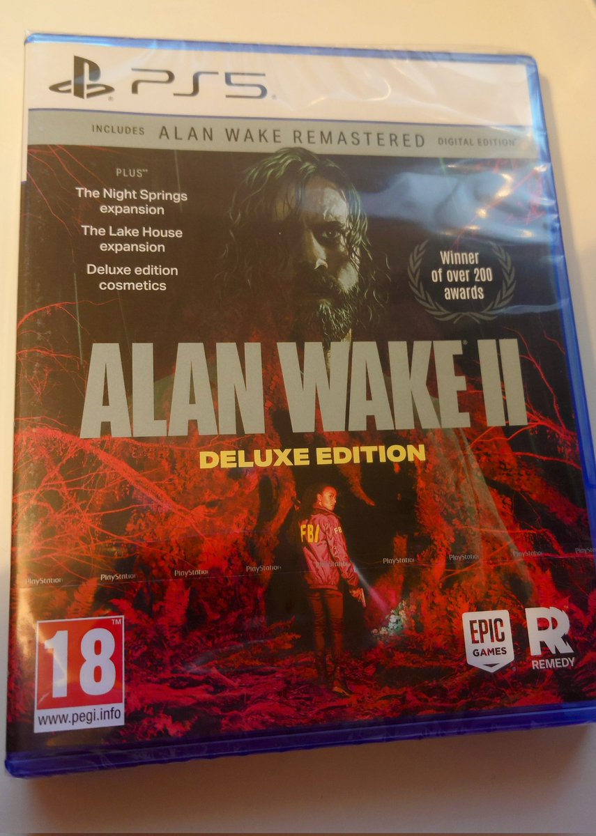 Had a nice early black Friday price drop. Can't wait to get stuck in. Loved the first game. #AlanWake2 #PS5