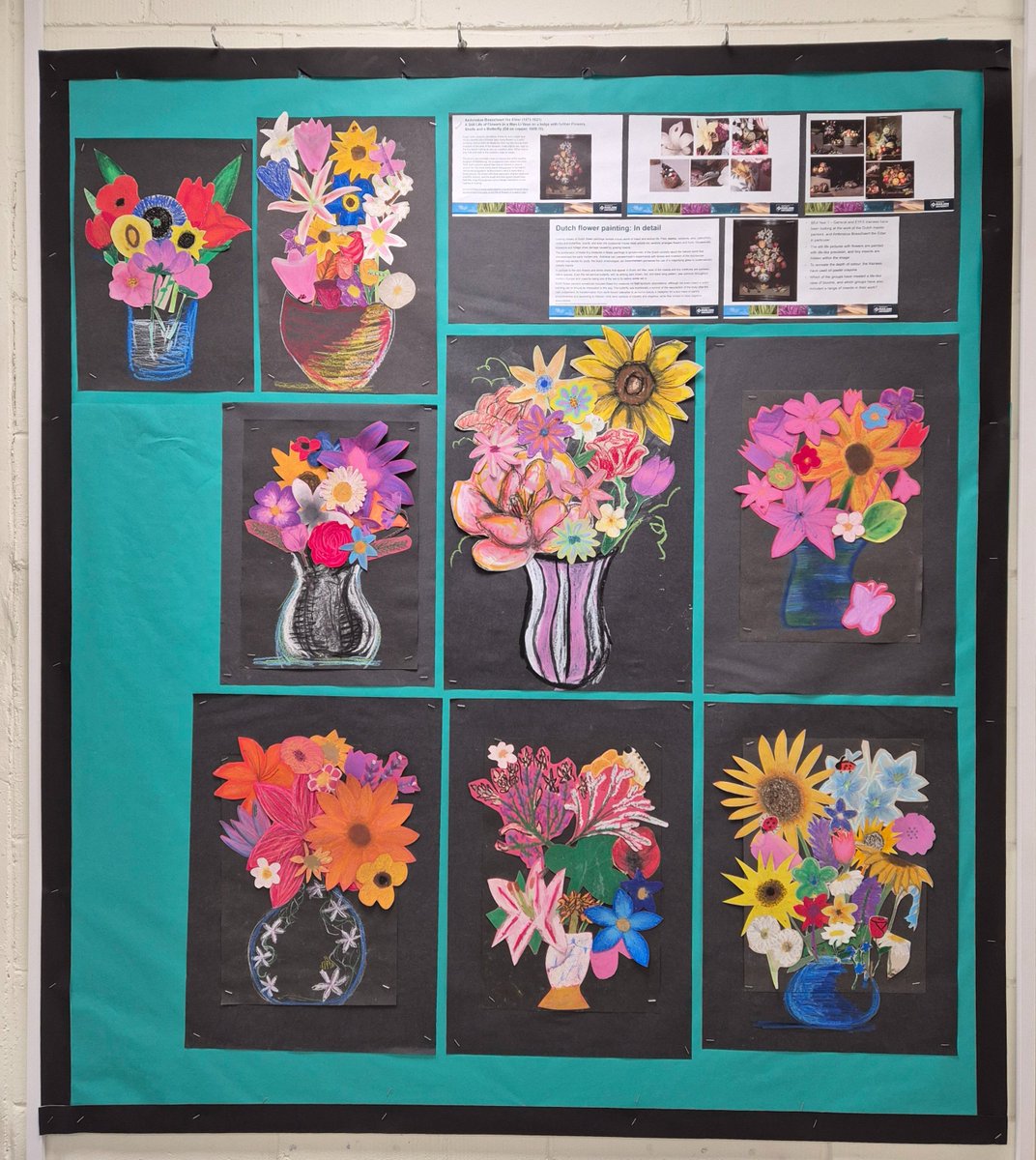 BEd Primary Year 1 considering Dutch Still Life (with added insects...)