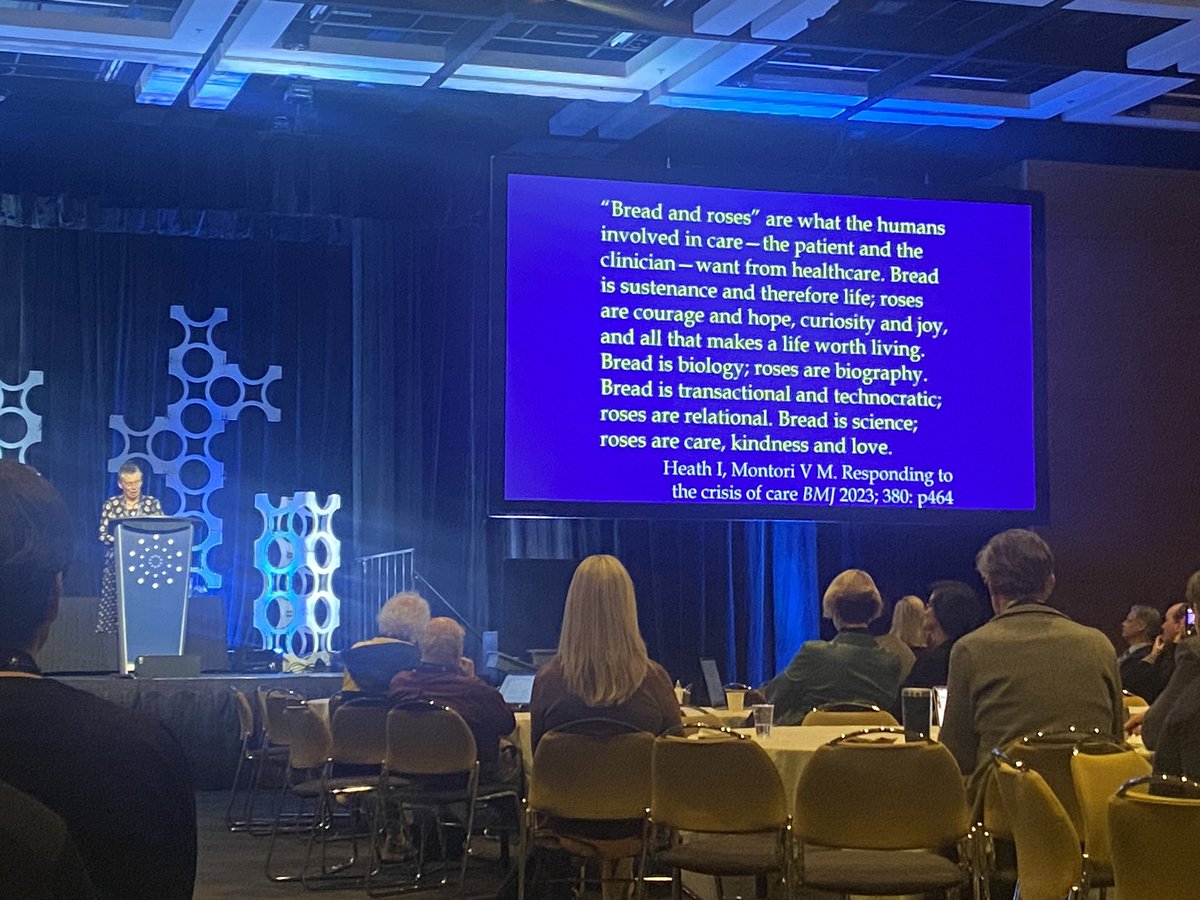 Fantastic to hear the incredibly inspiring Iona Heath speak about ‘bread and roses’ and the impact of continuity of care in healthcare #NAPCRG2024